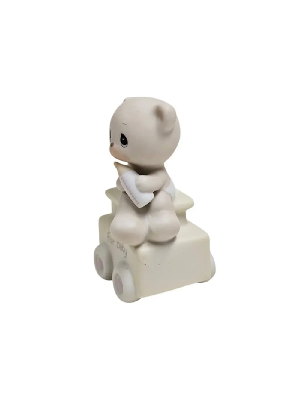 80s - 90s Precious Moments for BABY birthday series train hand-painted figurine